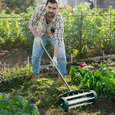 Aérateur à gazon roulant COSTWAY 46 cm
