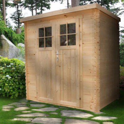 Abri de jardin 3m² en madriers 19mm porte de 34mm