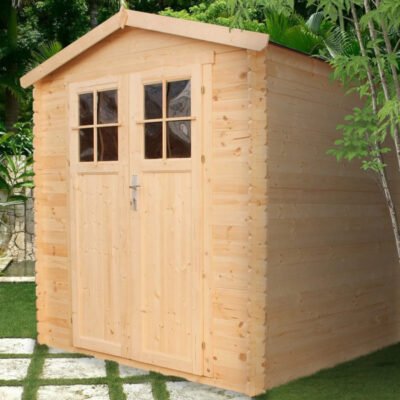 Abri de jardin 4m² en madriers 19mm porte 34mm