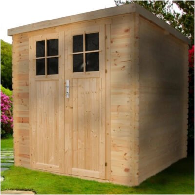 Abri de jardin 4m² en madriers 19mm porte de 34mm sans plancher