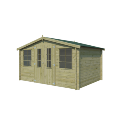 Abri de jardin Base 11.36m² Gardenas en bois massif 28mm