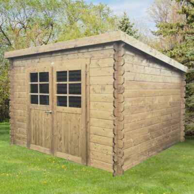 Abri de jardin Brest 8.88m² en bois traité autoclave 28mm