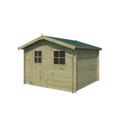 Abri de jardin Luzern 7.02m² en bois massif 19mm Gardenas