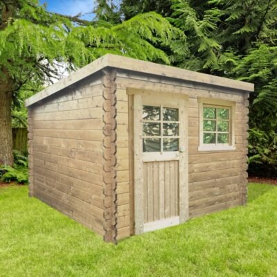 Abri de jardin Nevers 5.66m² en bois traité autoclave 28mm SOLID
