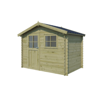 Abri de jardin Salzburg 6.05m² en bois massif 28mm Gardenas