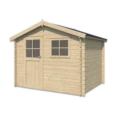 Abri de jardin Salzburg 7.32m² en bois massif 28mm Gardenas