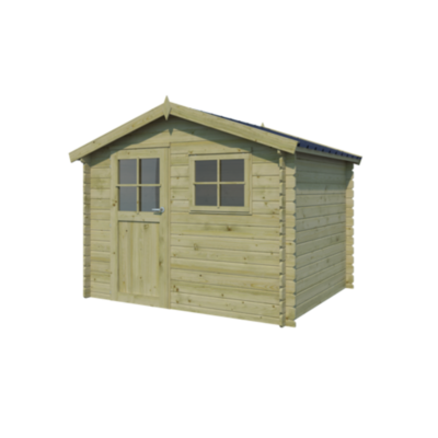 Abri de jardin Salzburg 7.32m² en bois massif 28mm Gardenas