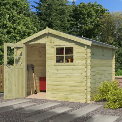Abri de jardin Salzburg 8.7m² en bois massif 28mm Gardenas