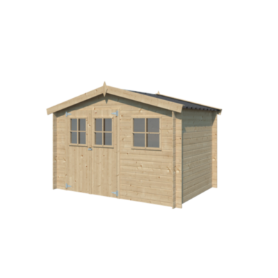 Abri de jardin Zurich 6.05m² en bois massif 19mm Gardenas