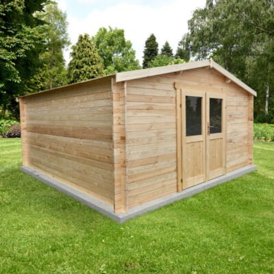 Abri de jardin en bois 16m² PRIMO madriers 28mm Gardy Shelter