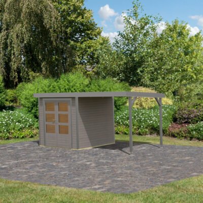 Abri de jardin en bois Jupiter 2D 19mm 4,45m² Karibu