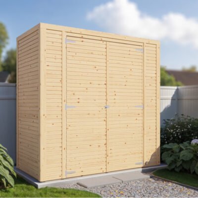 Abri de jardin en bois brut 2.1m² panneaux 18mm Fineline 1