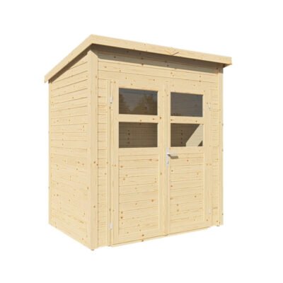 Abri de jardin en bois brut 2.2m² panneaux 19mm