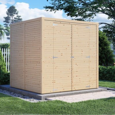 Abri de jardin en bois brut 4.2m² panneaux 18mm