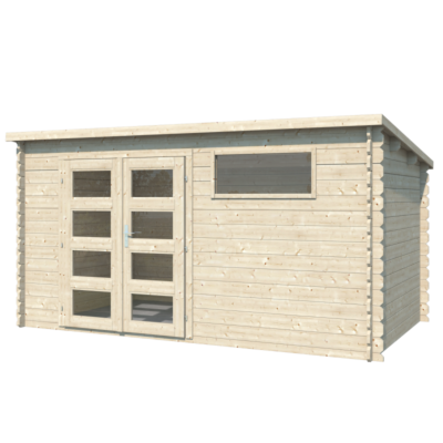 Abri de jardin en bois massif 10m² Eden madriers 34mm