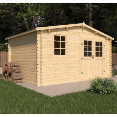 Abri de jardin en bois massif 15.8m² VALLO Cerland