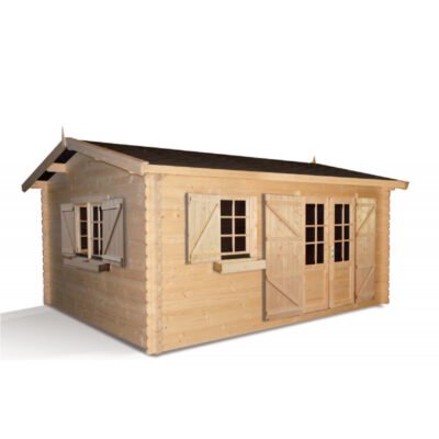 Abri de jardin en bois massif 19.82m² Elista Cerland