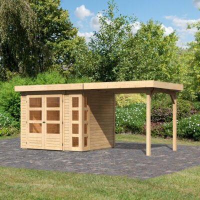 Abri de jardin en bois massif 5.25m² Kerko 3 Karibu