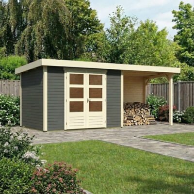 Abri de jardin en bois massif Kerko 4 6.55m² Karib