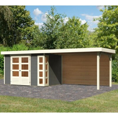 Abri de jardin en bois massif Kerko 4 6.55m² Karibu