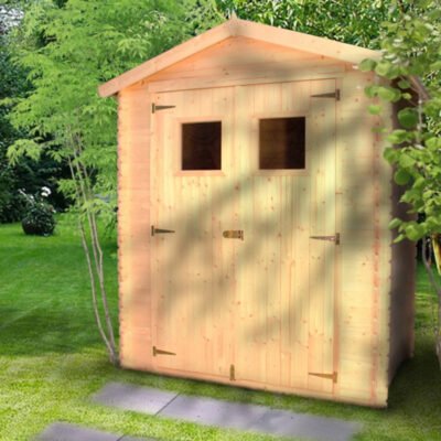 Abri de jardin en madriers 180 x 130cm 19mm sans plancher