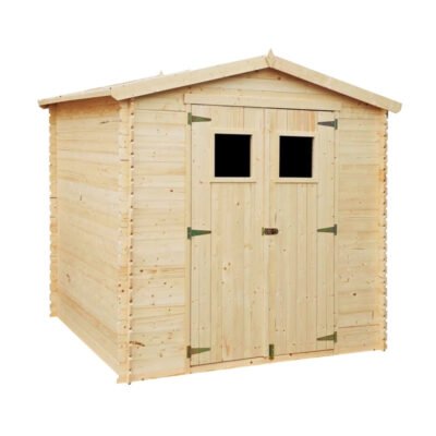 Abri de jardin en madriers 19mm 220 x 220cm sans plancher