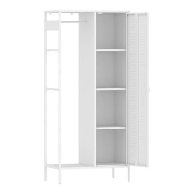 Armoire 4 étagères acier 180 x 80 x 45 cm blanc