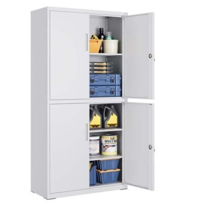 Armoire à 5 étagères 40 x 80 x 180 cm avec 4 portes