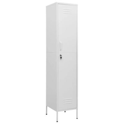 Armoire à casiers en acier 35 x 46 x 180 cm blanc