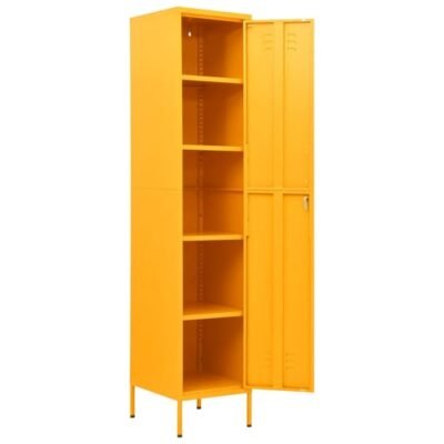 Armoire à casiers en acier 35 x 46 x 180 cm jaune