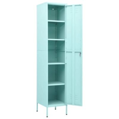 Armoire à casiers en acier 35 x 46 x 180 cm menthe