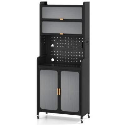 Armoire de rangement 79 x 37 x 192 cm étagère réglable