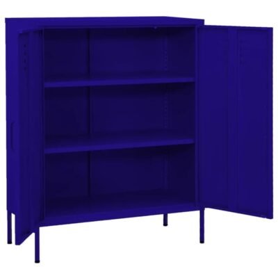 Armoire de rangement 80 x 35 x 101.5 cm bleu avec étagères