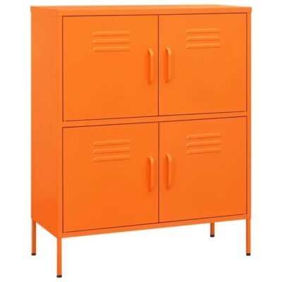 Armoire de rangement en acier 80 x 35 x 101.5 cm orange