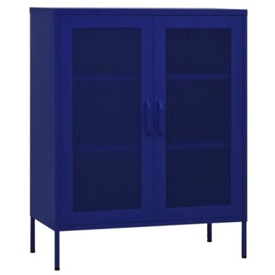 Armoire de rangement en acier 80 x 35 x 101.5 cm bleu