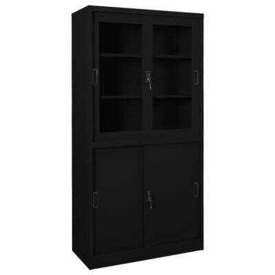 Armoire de rangement en acier 90 x 40 x 180 cm avec 3 étagères