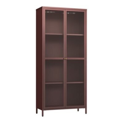 Armoire étagère 180 x 80 x 35 cm rouge bordeaux