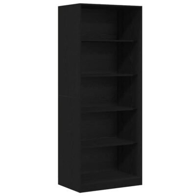 Armoire moderne 80 x 50 x 200 cm noir avec 5 étagères