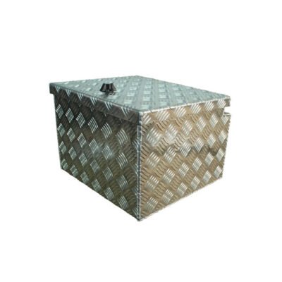 Coffre de rangement en aluminium striée 4 mm