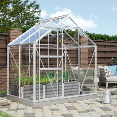 Serre de jardin Venus 1.92 x 1.30 m aluminium fenêtre de toit