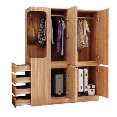 Grande armoire Rolipo 140 x 40 x 170 cm penderie bois