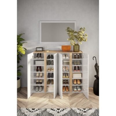 Meuble à chaussures 12 paire coloris blanc MEUBLORAMA