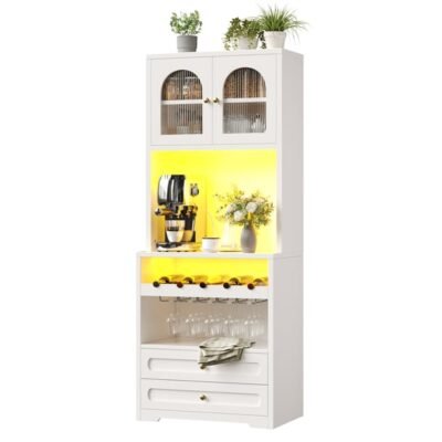 Meuble haut rangement 140 x 40 x 180 cm avec portes