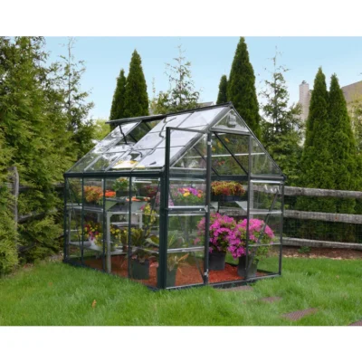 Serre de jardin Harmony grise 2,47 x 1,85 m aluminium