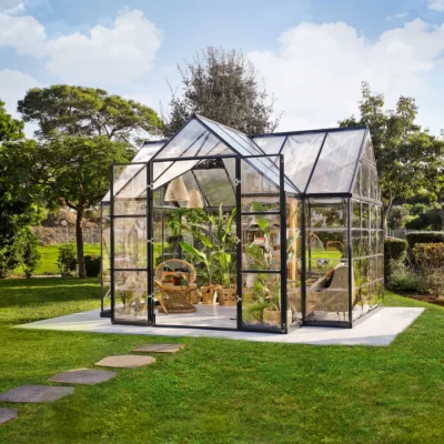 Serre de jardin Victory Orangery 3,65 x 3,05 m gris