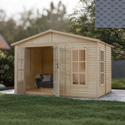 Timbela Bureau de jardin 303x199cm avec plancher