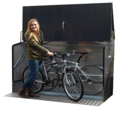 Abri à vélos en métal 1.74m² gris anthracite TRIMETALS