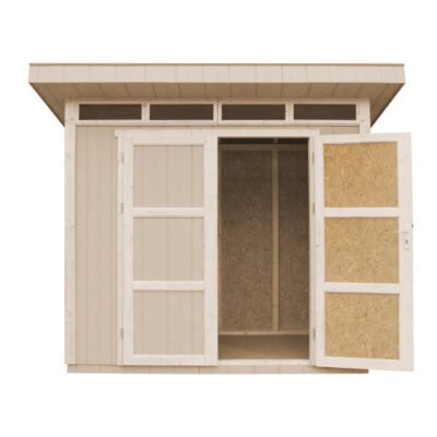 Abri de jardin 6m² Timbela en bois brut panneaux
