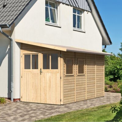 Abri de jardin 6.42m² Juist 3 Karibu adossé en bois certifié