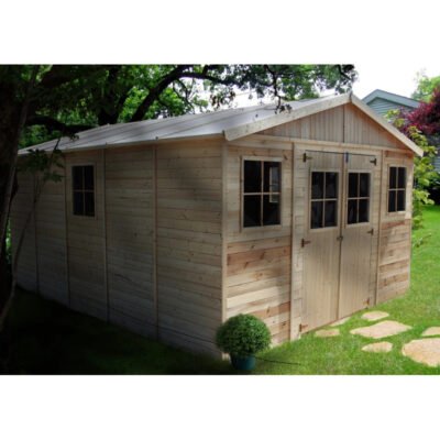 Abri de jardin 401x493cm Timbela en panneaux 17mm